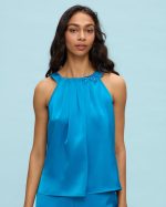 BLOUSE SATIN HALTER NECK