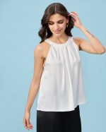 BLOUSE SATIN HALTER NECK - Image 11