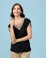 BLOUSE LYCRA V NECK - Image 2