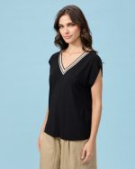 BLOUSE LYCRA V NECK - Image 6