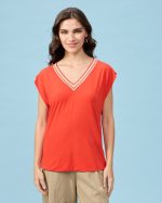 BLOUSE LYCRA V NECK - Image 8