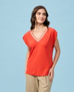 BLOUSE LYCRA V NECK - Image 11