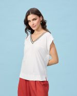 BLOUSE LYCRA V NECK - Image 18