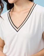 BLOUSE LYCRA V NECK - Image 19