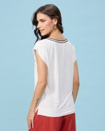 BLOUSE LYCRA V NECK - Image 20