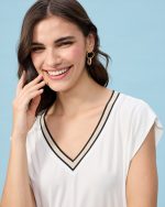 BLOUSE LYCRA V NECK - Image 21