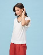 BLOUSE LYCRA V NECK - Image 22