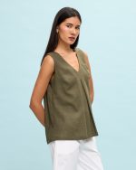 BLOUSE LINEN SLEEVELESS - Image 14