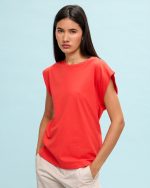 BLOUSE COTTON ROUND NECK