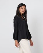 BLOUSE CREPE V NECK - Image 4