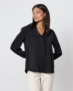 BLOUSE CREPE V NECK - Image 7