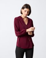 BLOUSE CREPE V NECK - Image 9