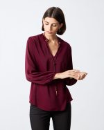 BLOUSE CREPE V NECK - Image 11