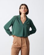 BLOUSE CREPE LONG SLEEVE