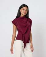 BLOUSE MOCK DRAPEP NECK - Image 2