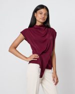 BLOUSE MOCK DRAPEP NECK - Image 3