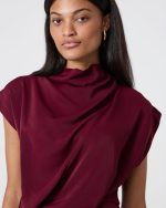 BLOUSE MOCK DRAPEP NECK - Image 5