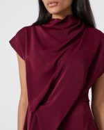 BLOUSE MOCK DRAPEP NECK - Image 8