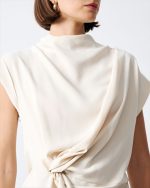 BLOUSE MOCK DRAPEP NECK - Image 10