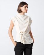 BLOUSE MOCK DRAPEP NECK - Image 12