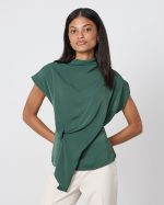 BLOUSE MOCK DRAPEP NECK - Image 16