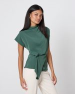 BLOUSE MOCK DRAPEP NECK - Image 18