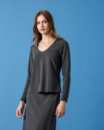 CUPRO BLOUSE V NECK - Image 4