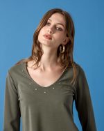 CUPRO BLOUSE V NECK - Image 9