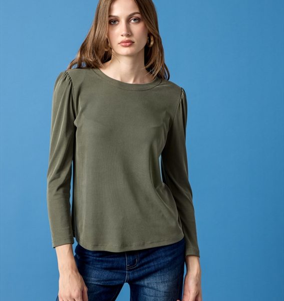 CUPRO BLOUSE ROUND NECK