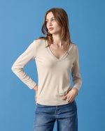CUPRO BLOUSE V NECK