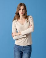 CUPRO BLOUSE V NECK - Image 2