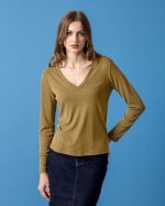 CUPRO BLOUSE V NECK - Image 6