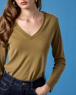 CUPRO BLOUSE V NECK - Image 9