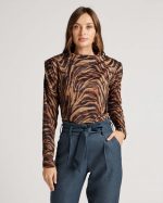 BLOUSE KNIT ZEBRA PRINT