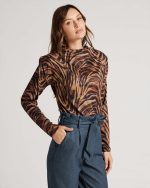 BLOUSE KNIT ZEBRA PRINT - Image 6