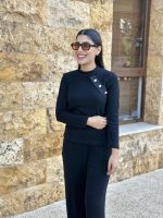 BLOUSE KNIT RIBBED