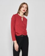 BLOUSE ROUND NECK CUT OUT - Image 7