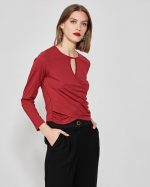 BLOUSE ROUND NECK CUT OUT - Image 8