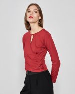 BLOUSE ROUND NECK CUT OUT - Image 11