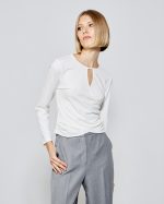 BLOUSE ROUND NECK CUT OUT - Image 12