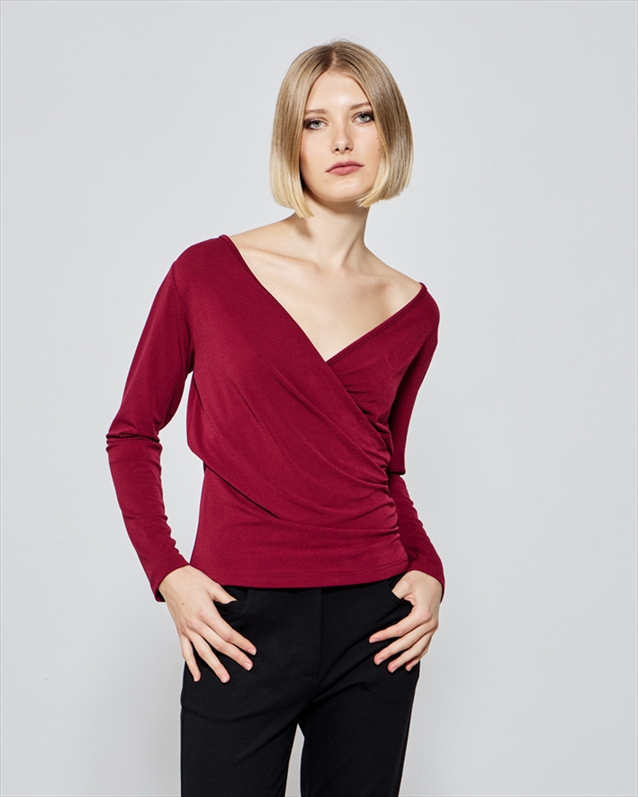 48095.jpg BLOUSE RUCHED SIDE - Image 1