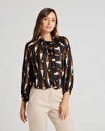 BLOUSE PRINTED TIE NECK - Image 6