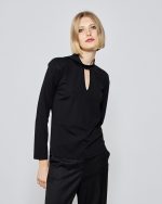 BLOUSE MOCK NECK CUT OUT - Image 3