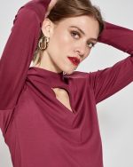 BLOUSE MOCK NECK CUT OUT - Image 9