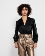 BLOUSE CUPRO V NECK - Image 3