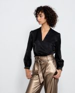 BLOUSE CUPRO V NECK - Image 4