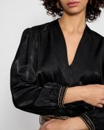 BLOUSE CUPRO V NECK - Image 6
