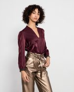 BLOUSE CUPRO V NECK - Image 9