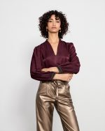 BLOUSE CUPRO V NECK - Image 12