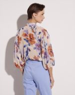 BLOUSE POLCA DOTS FLOWER PRINT - Image 4